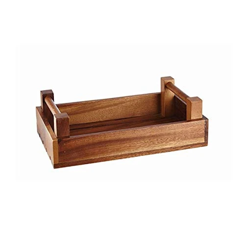 Churchill ED003 Acacia Wood Rectangular Trug, 34cm x 20cm x 10cm