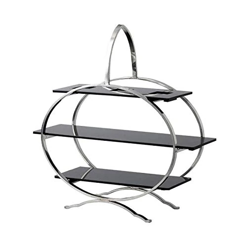 Cake Stand S/Steel With Three Acrylic Plates