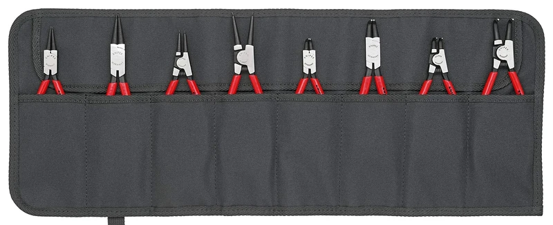 Knipex Tools 00 19 58 V01, 8Piece Industrial Circlip Pliers Set