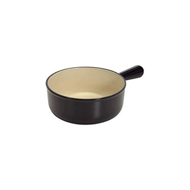 Le Creuset Enamelled Cast Iron Fondue Saucepan 18cm, 1.4 litres, Matte Black, 20007180002460