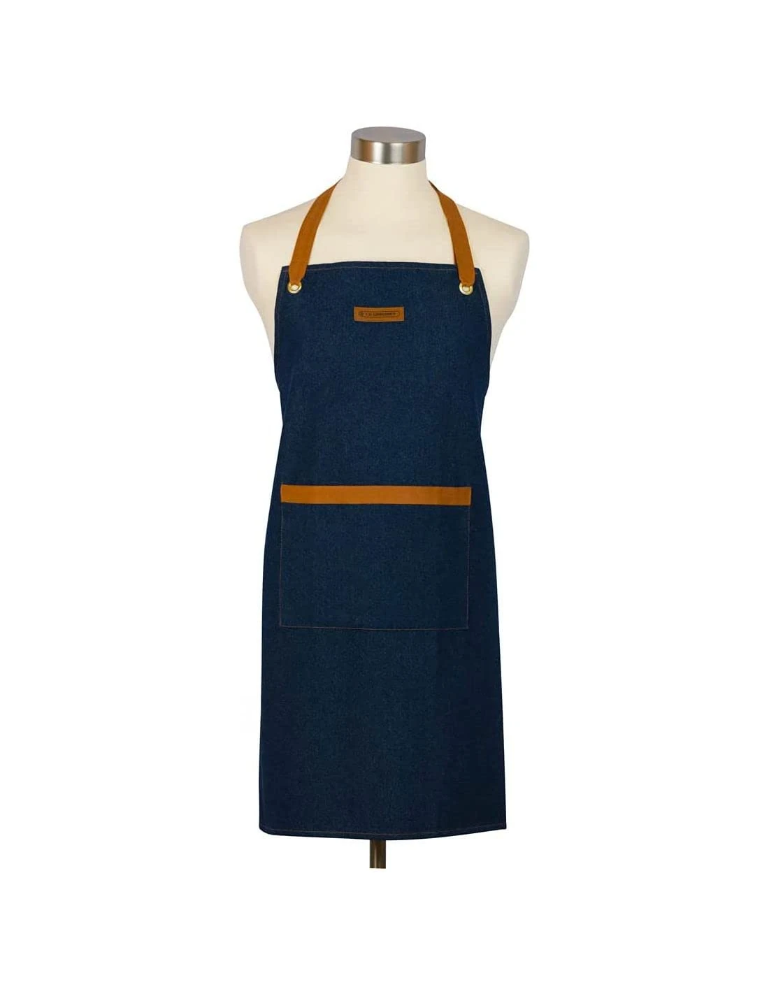 LE CREUSET Chef's Apron, 100 Percent canvas cotton, 88 cm long, Dark Blue Denim, 45003007760800