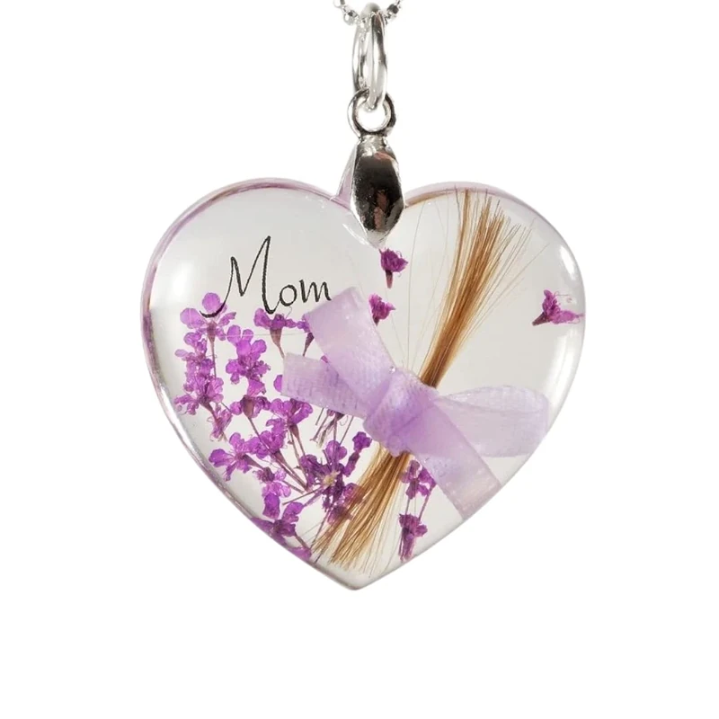 Loss of Mum Dad Nan Memorial Jewellery, Lock of Hair Keepsake Necklace, Personalised Heart Locket - Image 1