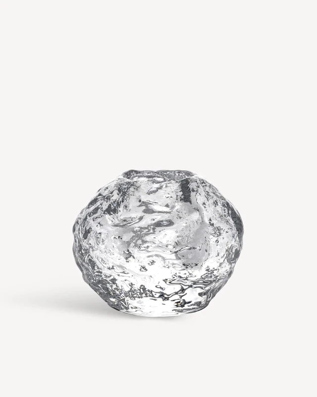 Kosta Boda Snowball Votive, Set of 3, Clear, s: 2.35", m: 2.75", l: 3.5"