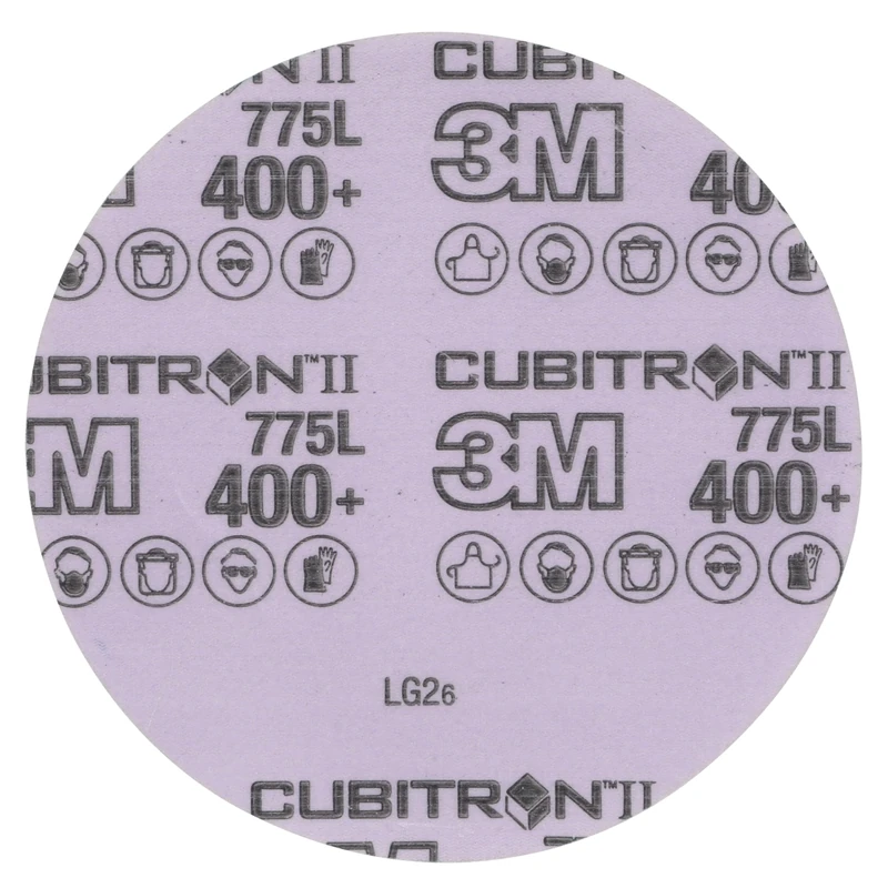 3M Cubitron II Hookit Film Disc 775L, 240+ 3MIL, 5 in x NH, Die 500X