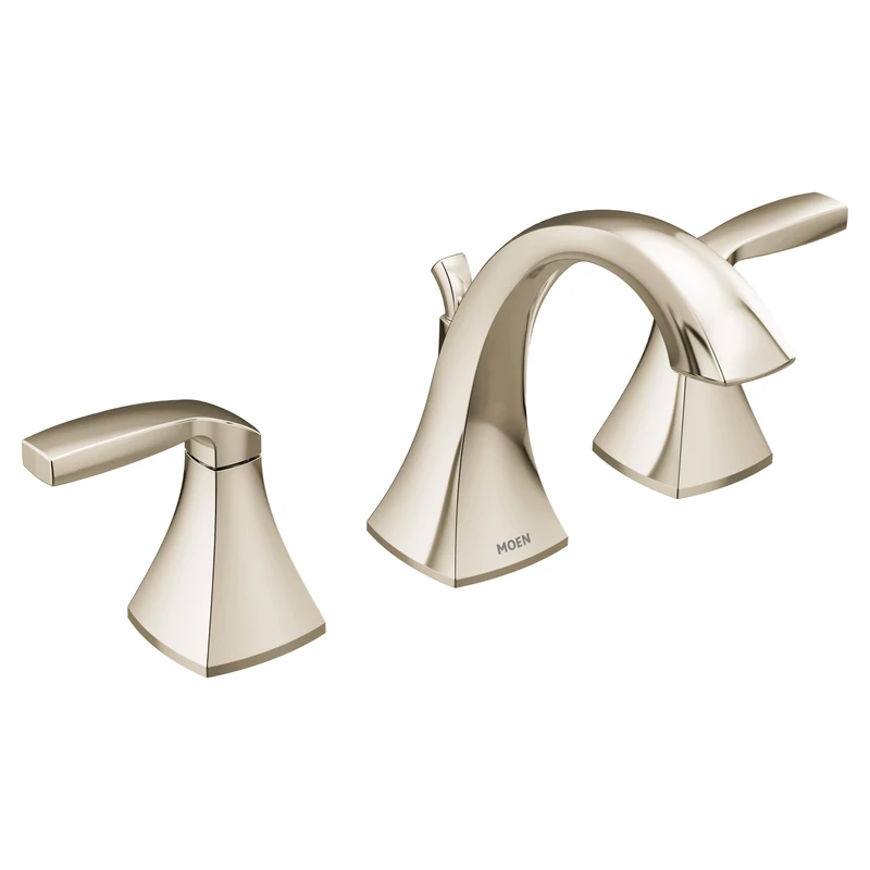 Moen Voss Collection Two Handle Widespread Bathroom Faucet Valve Required (T6905NL), Polished Nickel