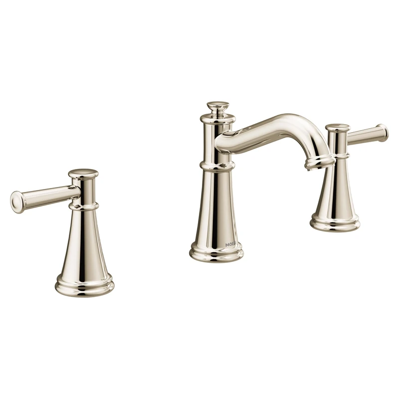 Moen T6405NL Belfield Two Handle 8-Inch Widespread Bathroom Faucet Trim Kit Valve Required, Polished Nickel