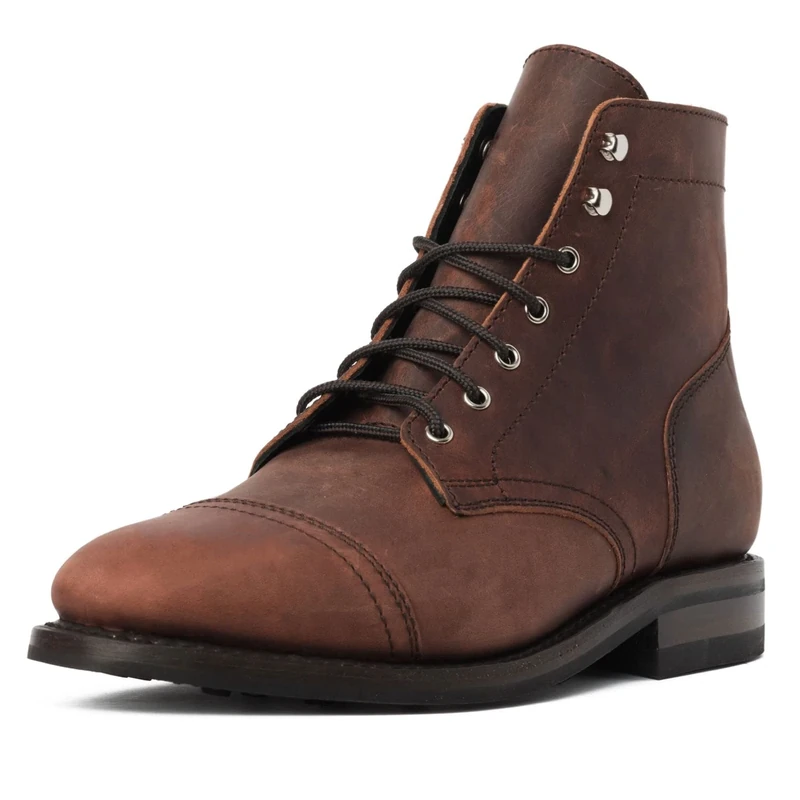 Thursday Boot Company Men's Captain Cap Toe Lace-up Boot, Brown, 5.5 UK