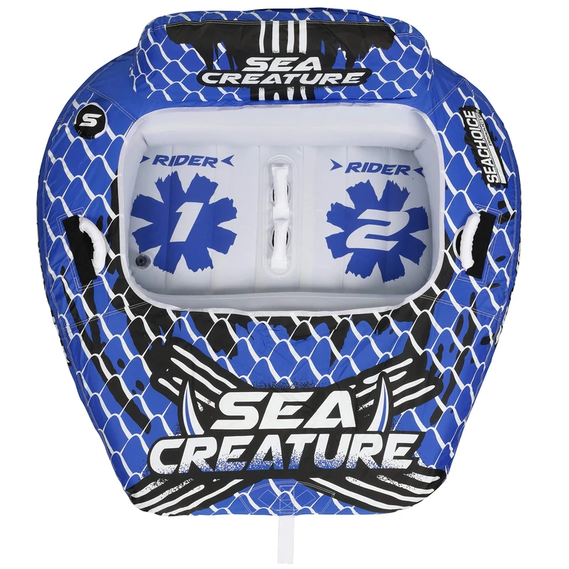 Seachoice 86903 Sea-Creature Open Top Tube, 1-2 Riders, Cockpit Seating with Backrests, 60x88 inches