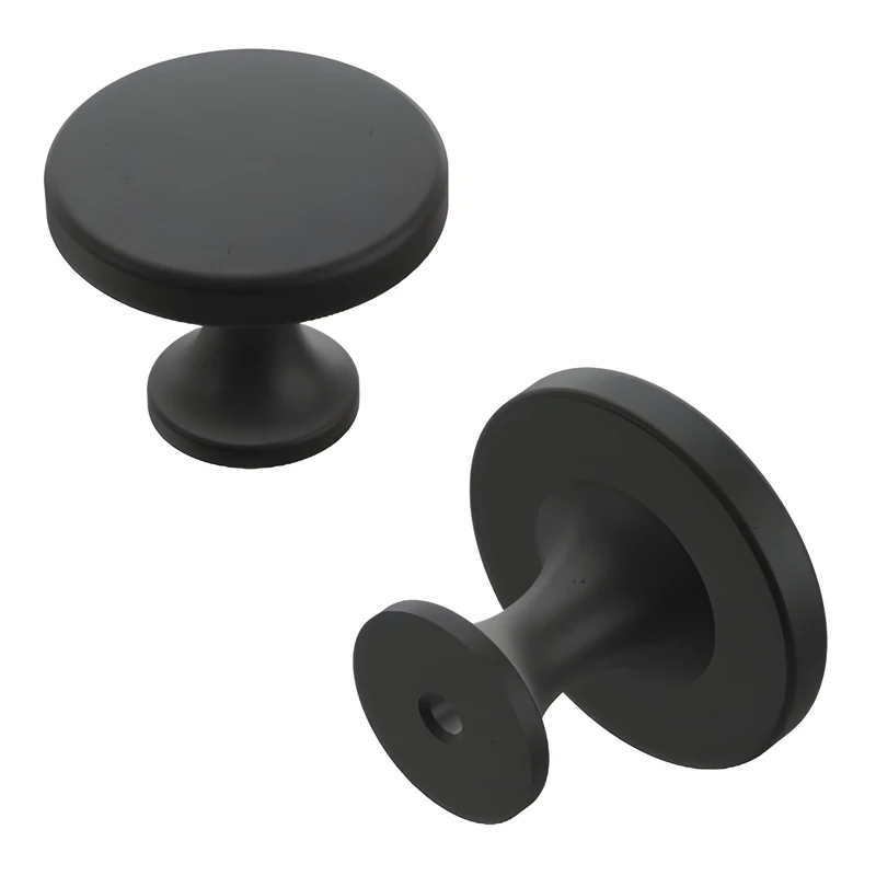 Hickory Hardware H076698-BI-10B Forge Round Knob, Black Iron, 1-3/8 Inch Diameter