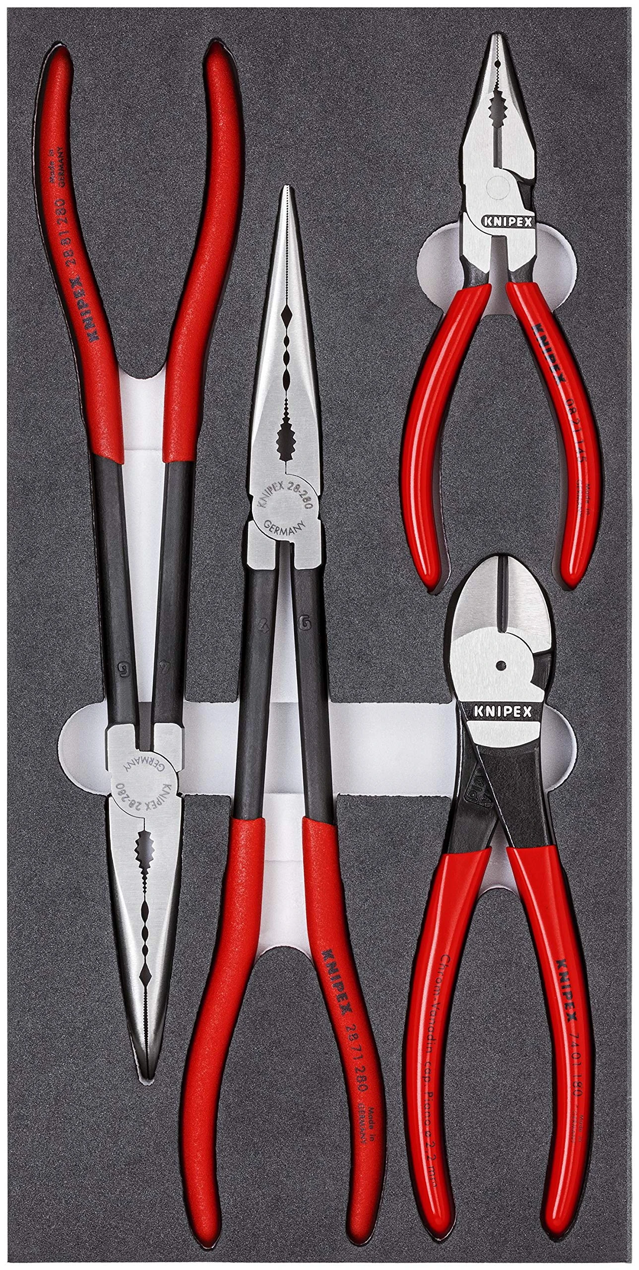 KNIPEX - 00 20 01 V16 Tools - 4 Piece Automotive Pliers Set in Foam Tray (002001V16)