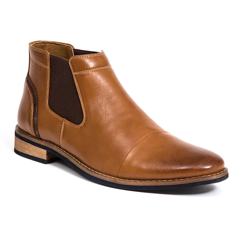 Deer Stags Men's Argos Chelsea Boot, Tan/Blue, 13 UK