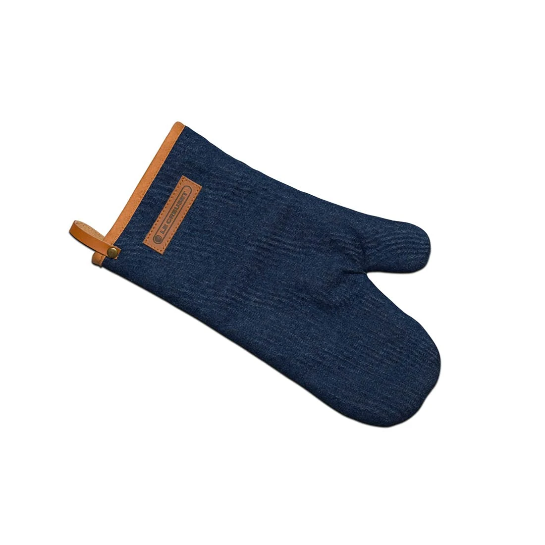 Le Creuset Oven Mitt, 100 Percent cotton, 12.5 in / 31.75 cm long, Dark Blue Denim, 45100327760800
