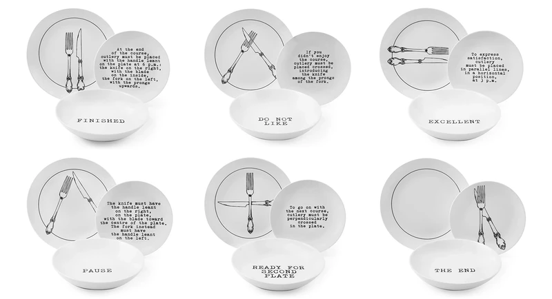 Excelsa Galateo Dinner Set 18 Pieces, Porcelain