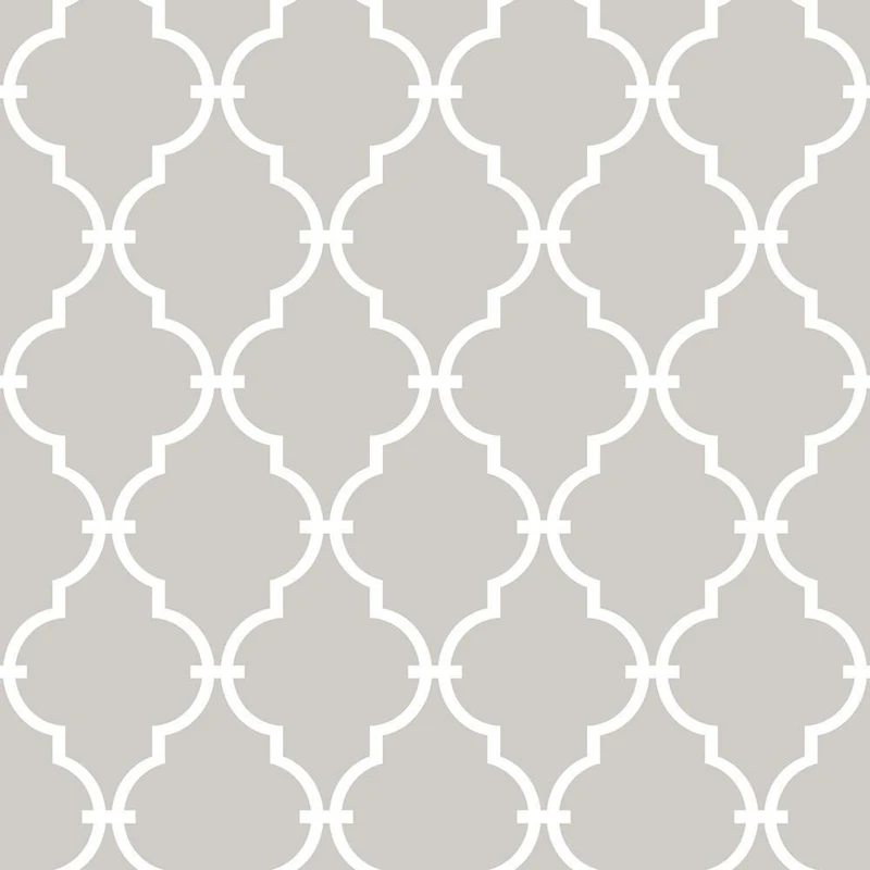 RoomMates RMK11289WP Beige Modern Trellis Peel and Stick Wallpaper