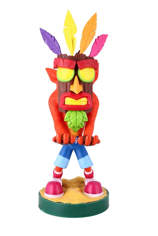 Cableguys Crash Bandicoot Crash Aku Aku Controller Holder & Phone Stand - Gaming Accessories for Room and Desk Setup, Holder Compatible with Xbox, PlayStation & Most Standard Game Controllers