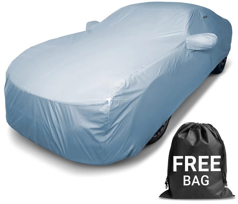 iCarCover 30-Layer Premium Car Cover Waterproof All-Weather Rain Snow UV Sun Hail Protector for Automobiles, Automotive Accessories Full Exterior Indoor Outdoor Cover, Fit for Sedan (190-199 inch)