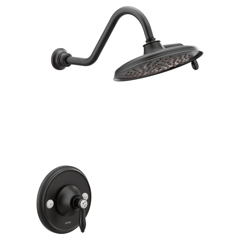 Moen TS32102BL Weymouth Posi-Temp Shower Trim Without Valve Matte Black - Image 1