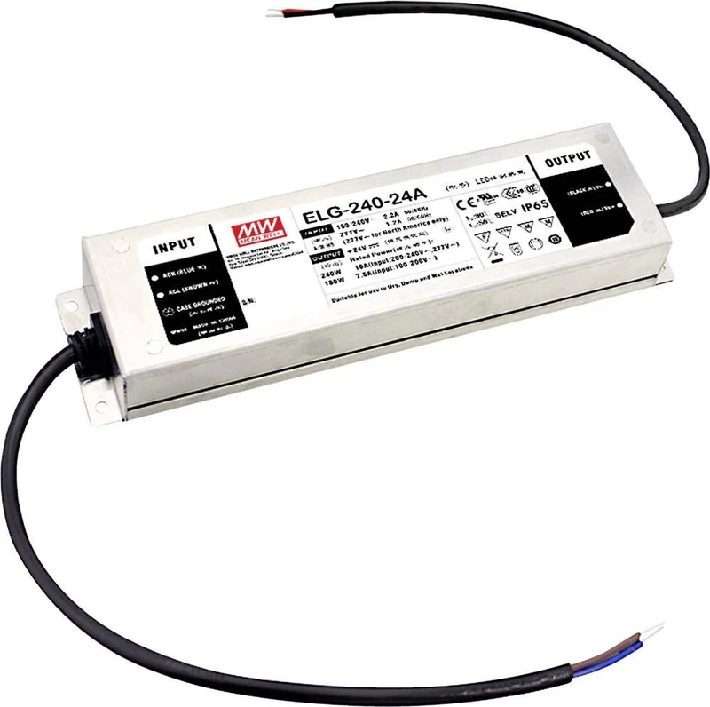 Mean Well ELG-240-24A-3Y transformer, LED driver, constant voltage, constant current 240 W, 5-10 A, 21.6