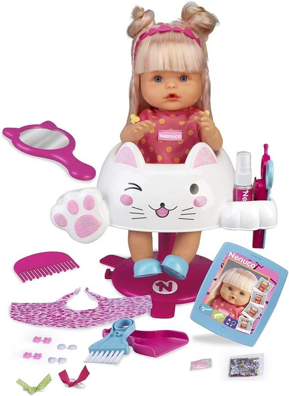 Nenuco Glitter Hairdresser – Baby Doll Combs and Cuts Hair (Famous 700015153)