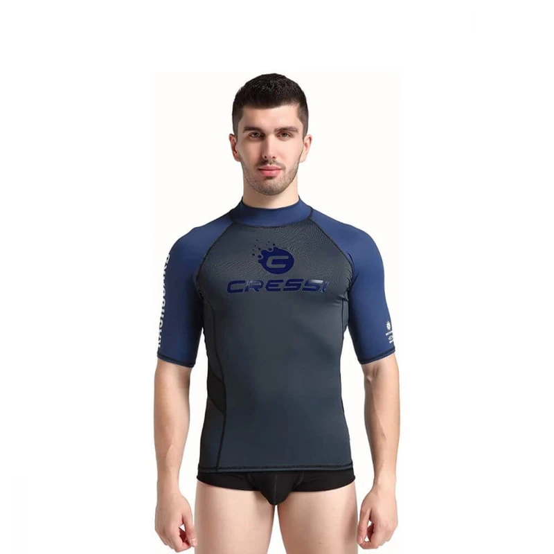 Cressi Hidro Men's Premium Rash Guard S.Seeves - Protective Short Sleeves Jersey, in Special Elastic Fabric, UV Sun Protection (UPF) 50+