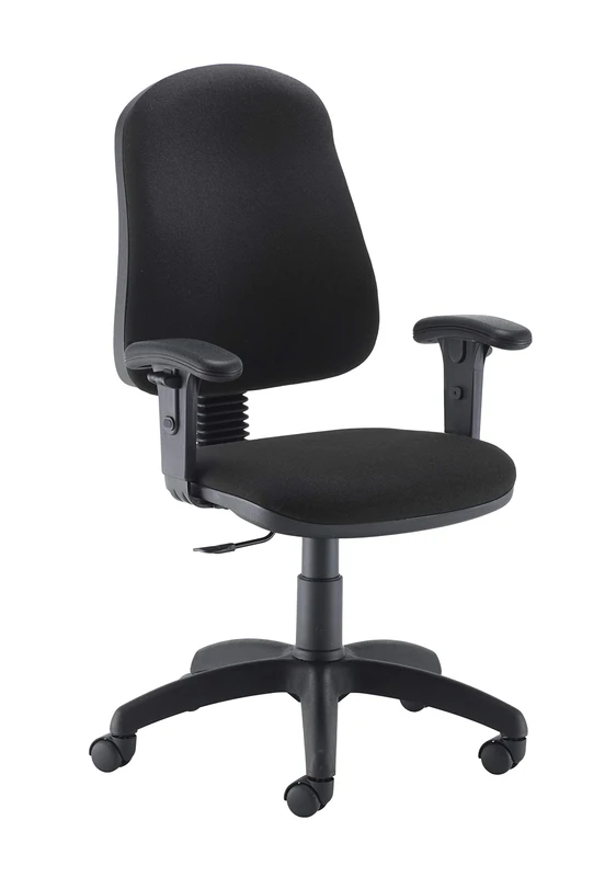 Office Hippo High Back Swivel Desk Chair, Ergonomic Home & Office Chair With Height Adjustable Seat, Arms & Backrest For Extra Comfort, Computer Chair For Daily Use - Black