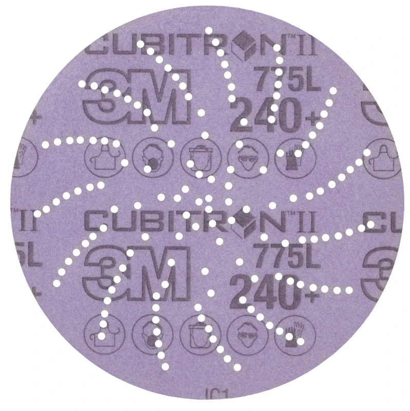 3M Xtract Cubitron II Film Disc 775L, 127 mm, 240+, Clean Sand, 50 Discs per Pack - Image 1