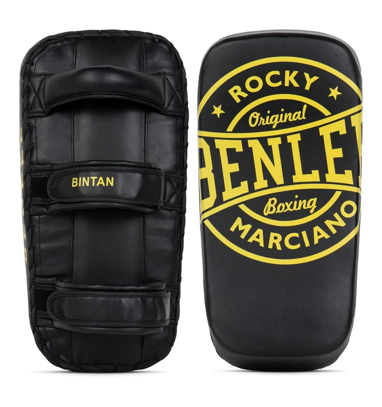 BENLEE Rocky Marciano Unisex – Adults Bintan Artificial Leather Pao Pad, Pair, Black/Yellow, One Size