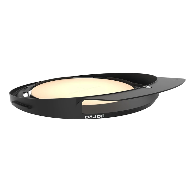 Kamado Joe Big Joe DoJoe Pizza Oven Accessory, Cast Aluminium Pizza Insert with Wedge Design, Heat Deflector and Pizza Stone Support, Black - Image 1