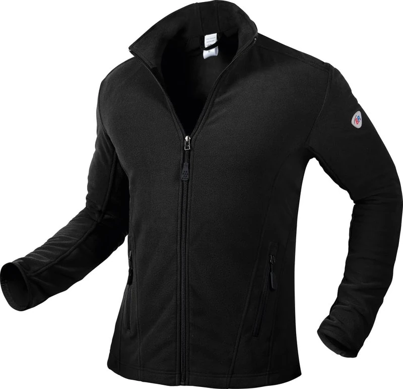 BP 1694-641-32 Men'S Fleece Jacket, Stand-Up Collar And Arm-Lift System, 275,00 G/M², 100% Polyester, Black, Size 3Xl