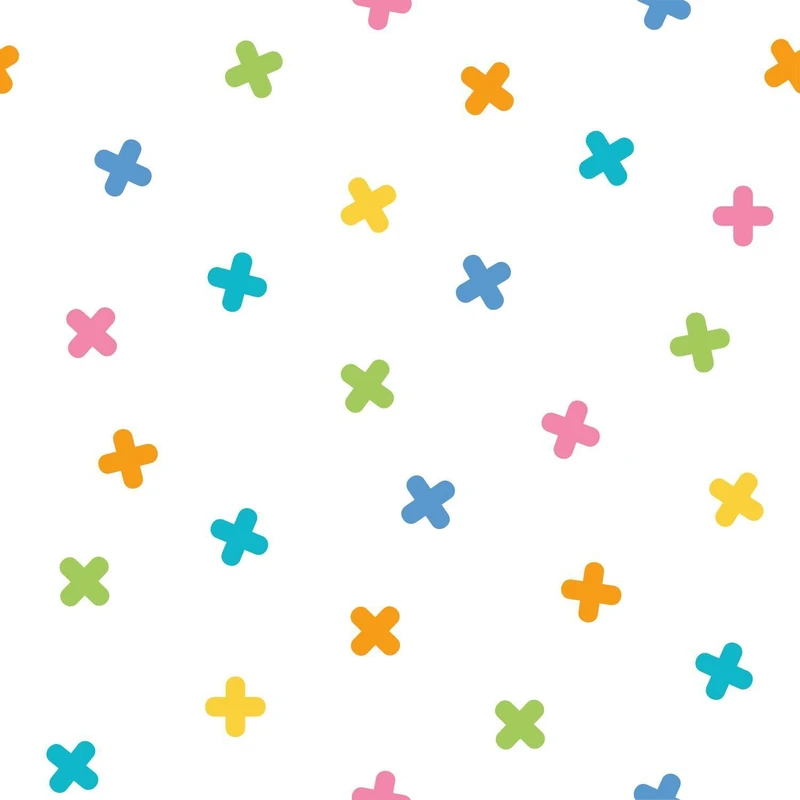 RoomMates RMK11298RL Colorful X Marks The Spot Peel and Stick Wallpaper