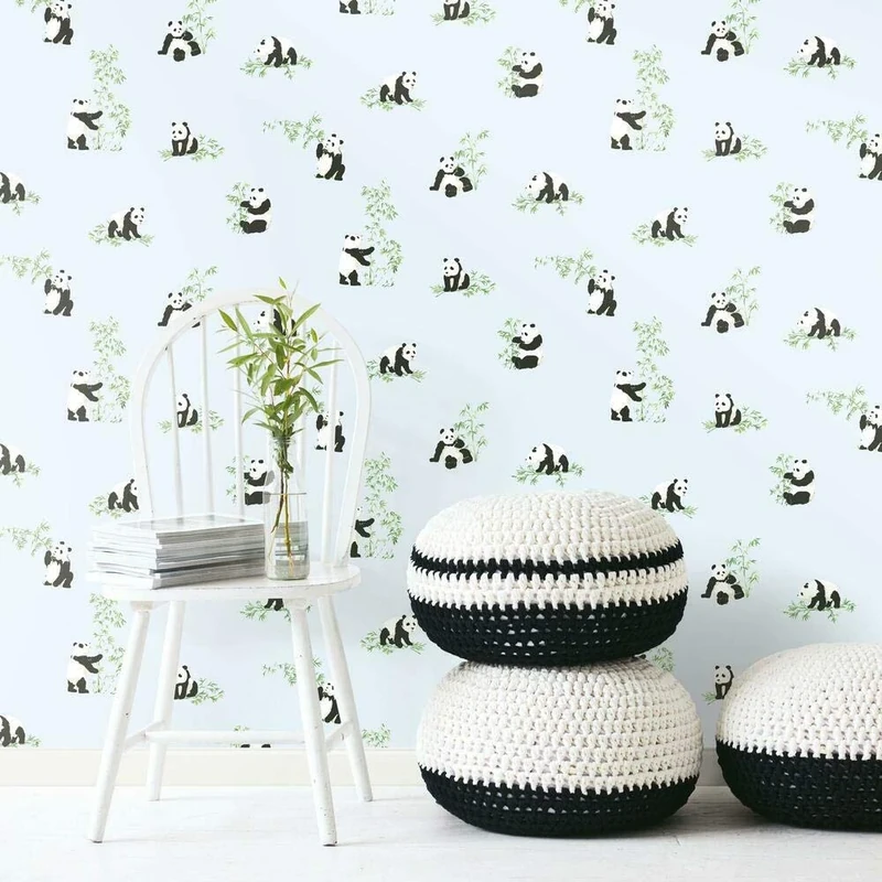 RoomMates RMK11283RL Panda RMK1128, Blue