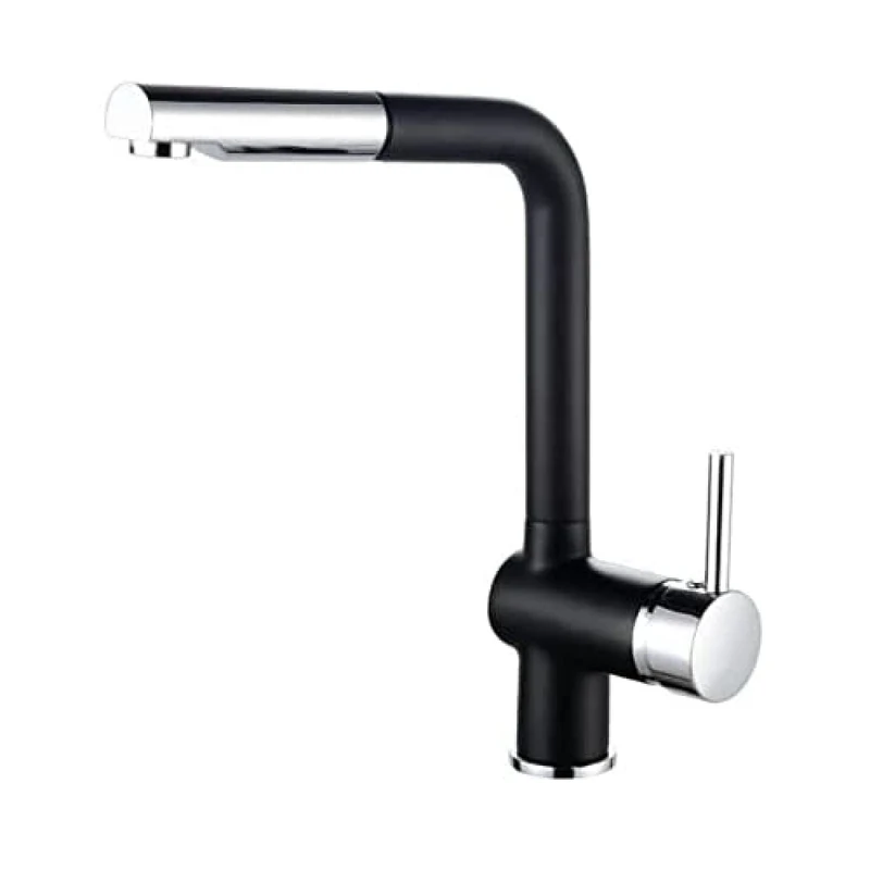 Rousseau Sanitaire 4060558 Matsuko Sink Mixer Tap Chrome Black