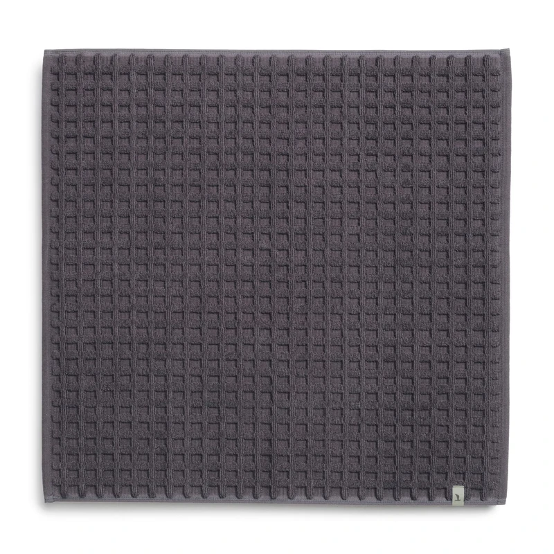 Möve Piquée bath mat 60 x 60 cm, 100% cotton, graphite