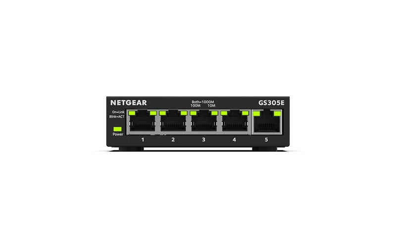NETGEAR GS305E 5-Port Gigabit Managed Switch - Desktop or Wall Mount