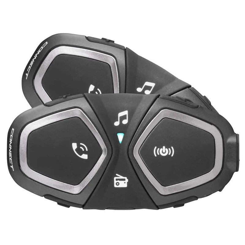 Interphone INTERPHOCONNECTTP Motorcycle Bluetooth Headset intercom, Black, Duoble Unit Pack, Pre-Paired
