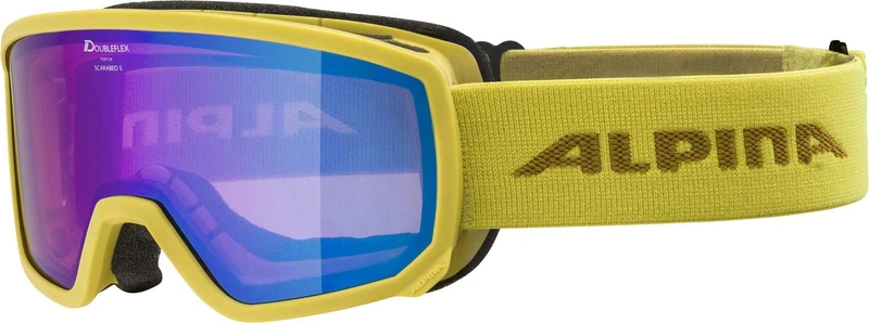 ALPINA Unisex - Adult, SCARABEO S Q-LITE ski goggles, curry, One Size