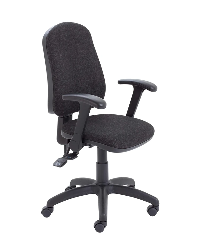 Office Hippo High Back Desk Chair, Ergonomic Home & Office Chair With Height Adjustable Seat , Backrest & Flip Up Arms, Lumbar Support For Extra Comfort, Computer Chair - Charcoal Grey