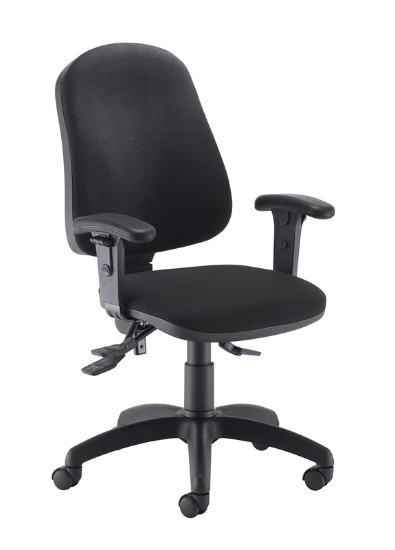 Office Hippo High Back Desk Chair, Ergonomic Home & Office Chair With Height Adjustable Seat, Backrest & Arms, Lumbar Support For Extra Comfort, Computer Chair - Black