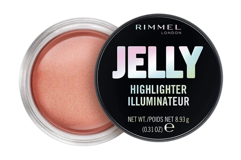 Rimmel London Jelly Highlighter, Long-lasting and Water Based Bouncy Formula for Dewy Skin Look, 020 Candy Queen, 7.75ml