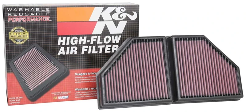 K&N Engine Air Filter: High Performance, Premium, Washable, Replacement Filter: Compatible with 2016-2019 BMW (750i, M550i xDrive, Alpina B7, 750i xDrive), 33-5086