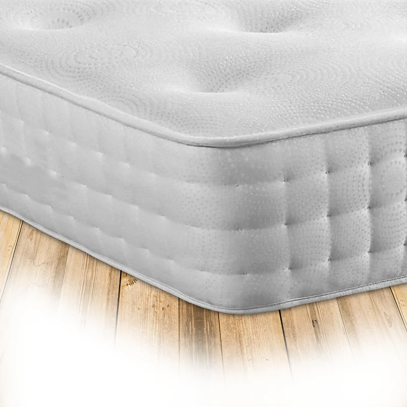 Starlight Beds 3-Tac Hand-Tufted Hybrid Double Mattress – 20cm Deep Sprung & Memory Foam, White (135x190x20cm) 4ft6 x 6ft3