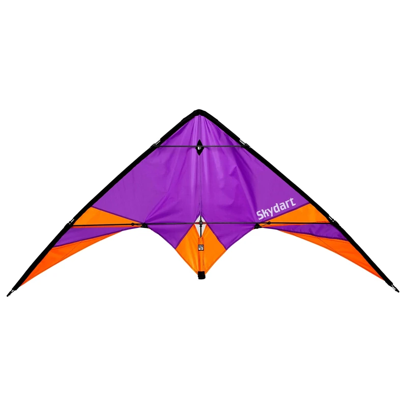 Wolkenstürmer Skydart Stunt Kite (Purple), Fibreglass Poles - Easy to Use, Robust Polyester Kite for Beginners & Advanced Users