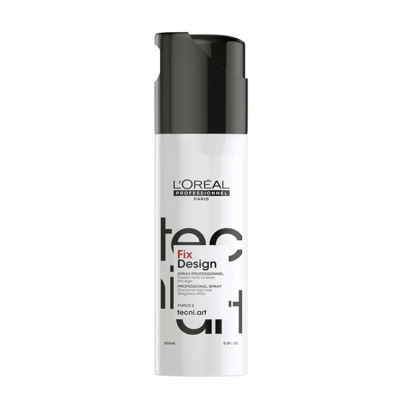 L'Oréal Professionnel Tecni.ART Fix Design Strong Hold Hair Spray, Natural Looking Shiny Finish, No Residue, 200ml