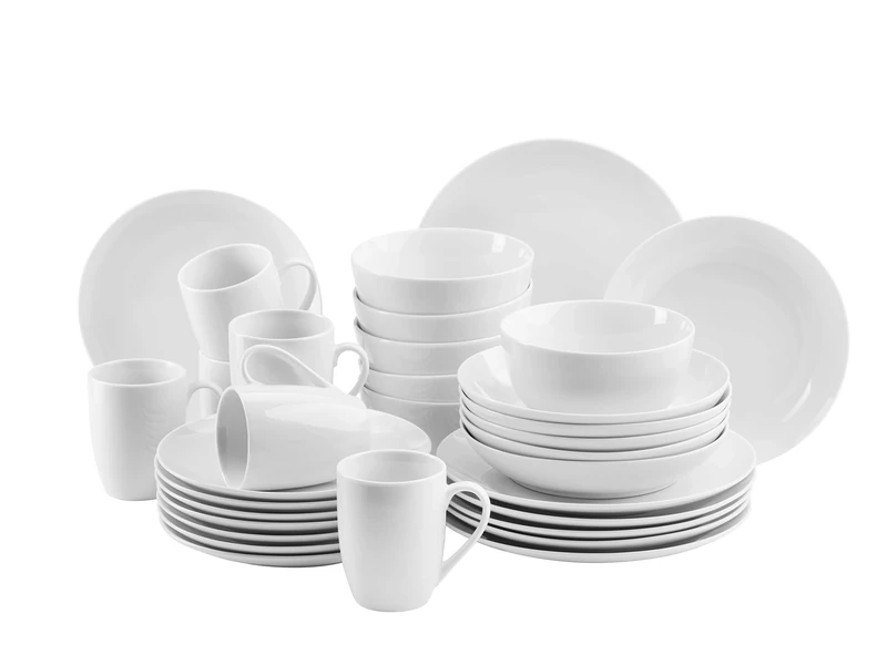 MÄSER Barca Series 30-Piece Dinner Set Modern White - Image 1