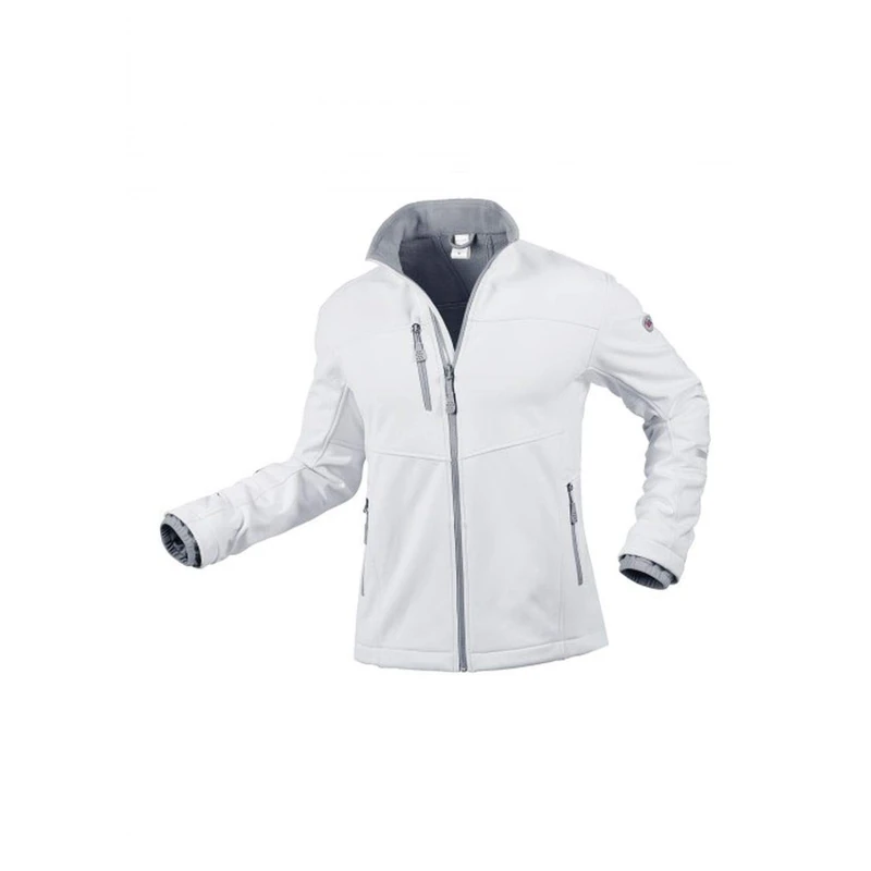 BP 1696-571-21 Men'S Soft-Shell Jacket, Stand-Up Collar, Front Zip, 255,00 G/M², 100% Polyester, White, Size 3Xl