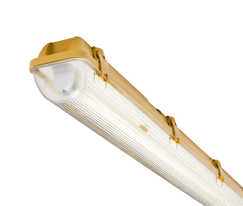 110V IP65 1x58W 5ft Single HF Non-Corrosive Fluorescent Fitting with Emergency
