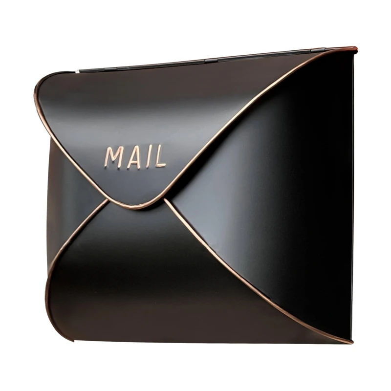 NACH mb-6941 Envelope Mailbox, Black and Copper, L