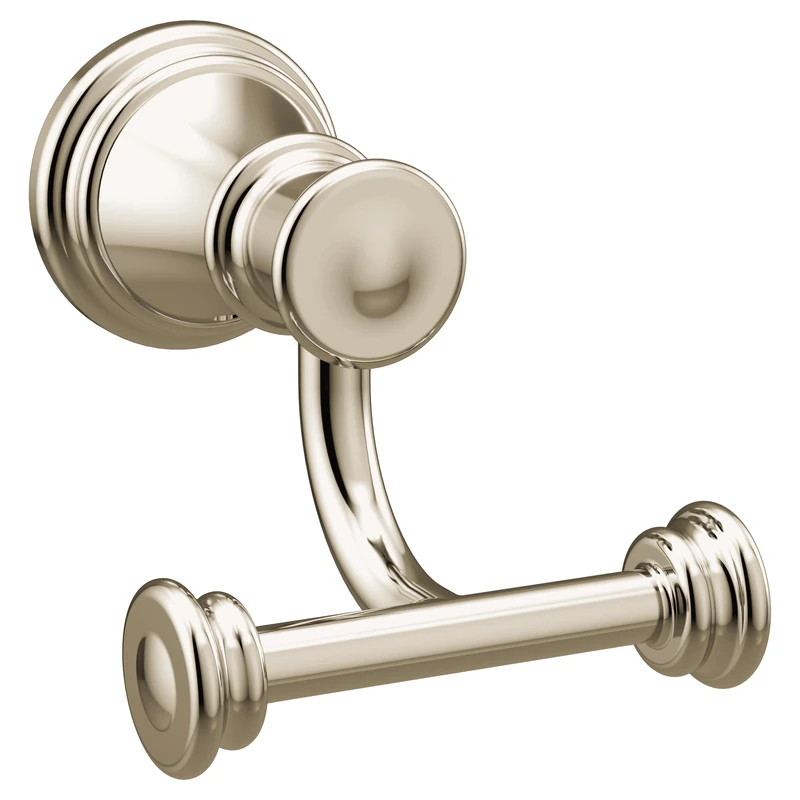 Moen YB6403NL Belfield Double Robe Hook, Polished Nickel