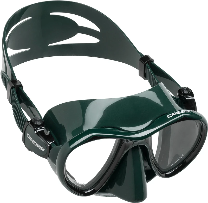 CRESSI Unisex's Metis Mask for Freediving and Underwater Photos, Minimum Internal Volume, Green, One Size
