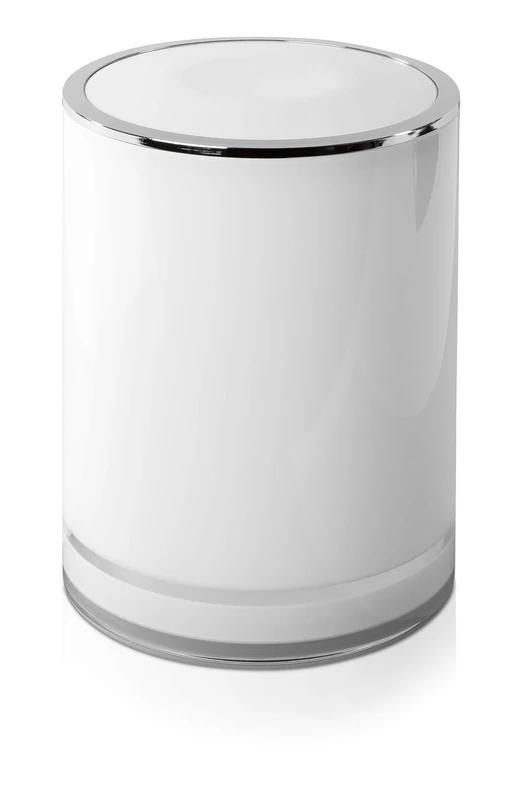 Möve Acrylic Waste Bin, 18 x 24.5 cm, White - Image 1